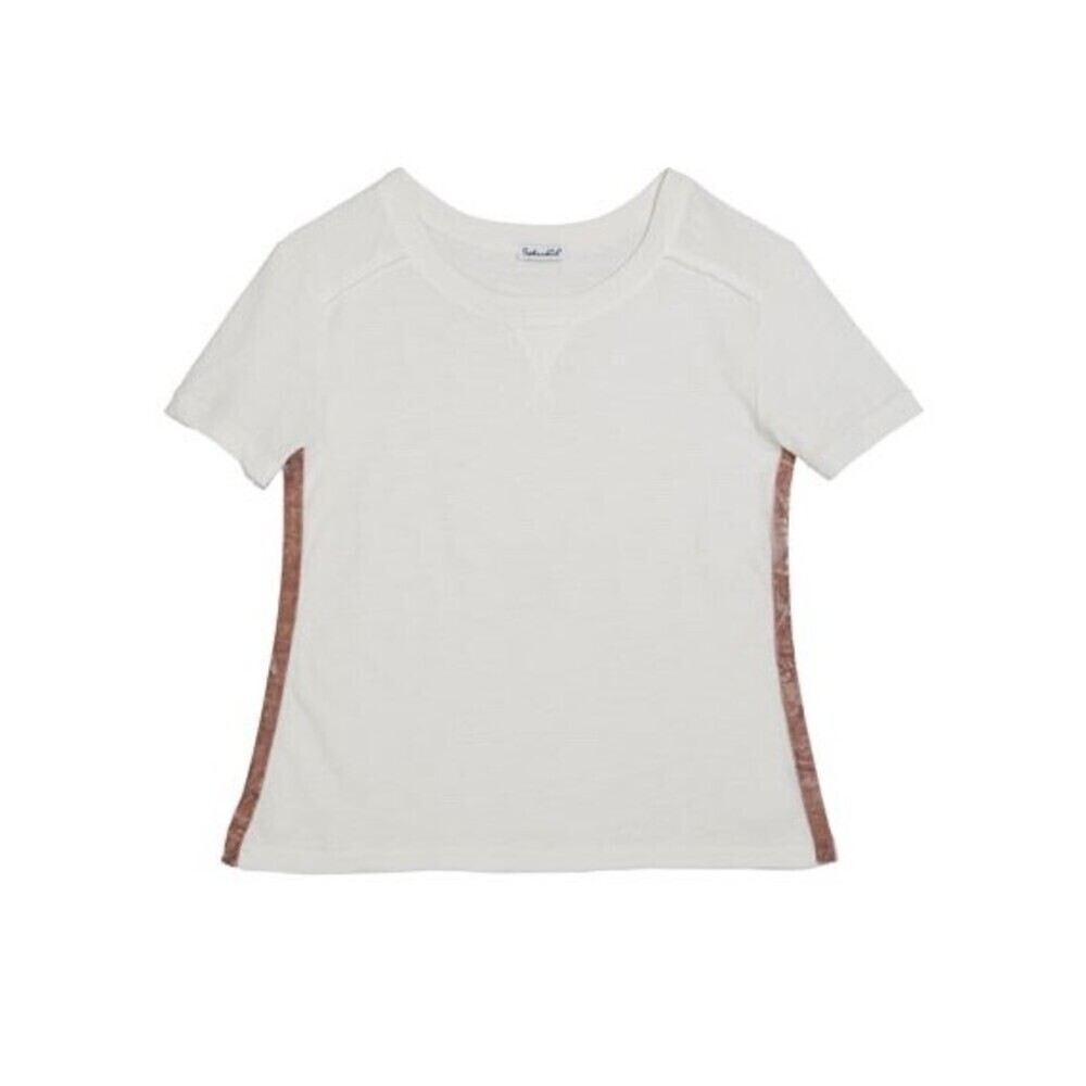 Splendid Kids Cotton Slub Short-Sleeve Tee In Off White Size 14